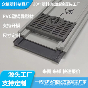 รางระบายน้ำในครัว ZJ-1004  แบบรีดขึ้นรูปพีวีซี รูปทรงเอเลี่ยน สำหรับระบบระบายน้ำในครัว - Product Image 4