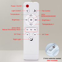 Ventilateur de plafond E27 avec télécommande, lampe LED 2-en-1 à visser, moteur DC 3 vitesses silencieux sans câblage, installation facile en ABS pour chambre à coucher