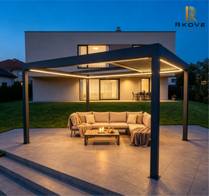 Pérgola Retráctil Motorizada Serie E RKOVE, de Aluminio, Impermeable, para Exteriores, Tipo Pabellón Abierto - Product Image 5