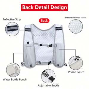 Chaleco de Hidratación y Mochila, Paquete de 12, Poliéster, Multifuncional, Bolsa para Bebidas de Uso Promocional - Product Image 4