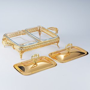 Best Verkopende Midden-Oosten Europa En Amerika Buffet Gouden Maaltijd Kachel Hotel Alcohol Warmer Restaurant Food Warmer Tray Roestvrij - Product Image 3
