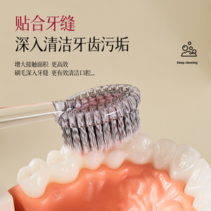 Brosse à dents en forme de montagne à poils moyens doux, sans BPA, brosse à dents dure avec poils en spirale, vente chaude - Product Image 5