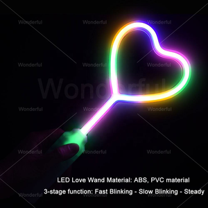 Baguette <span class=keywords><strong>magique</strong></span> à LED néon pour les fêtes d'enfants Jouets de beauté populaires avec de nouvelles fonctionnalités Glowing and Flashing en plastique - Product Image 2