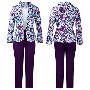 D603 Nuovo Elegante Completo Invernale in Velluto, Giacca Slim Fit e Pantaloni, Set Formale da Donna per Autunno/Inverno - Product Image 4