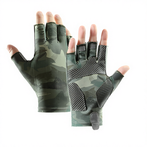 Ice Silk Fishing Gloves UV Protection Thickened Palm Anti Slip Cycling Gloves Unisex Spandex Outdoor Sport Full Finger Hand Wear - Product Image 4