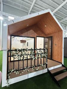 Maison modulaire de luxe pour <span class=keywords><strong>les</strong></span> vacances, maison préfabriquée en verre triangulaire/maison en bois - Product Image 4