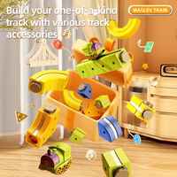 Jouets de construction de train à voie ferrée magnétique électronique éducatif DIY personnalisé, train à grande vitesse, blocs de construction pour enfants, cadeaux