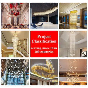 โคมไฟระย้า LED โมเดิร์น ECOJAS สำหรับห้องนั่งเล่น โคมไฟห้อยเพดานตกแต่งโรงแรมแบบกำหนดเอง โคมไฟระย้าขนาดใหญ่ - Product Image 4