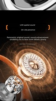 Écouteurs intra-auriculaires avec affichage numérique LED, réduction du bruit, appels vocaux, son HiFi, sensation stable, port ouvert, appels vocaux HD, écouteurs à 360 degrés