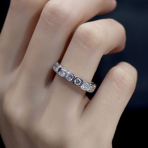 Anillo de Diamantes Asscher de Plata 925 Messi Jewelry MSR-1390 - Product Image 6