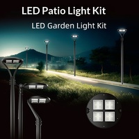 Lampe LED extérieure étanche IP65 en aluminium à haut mât pour jardin, cour et zone résidentielle