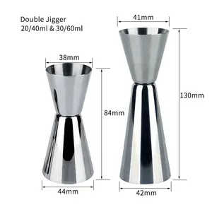 Hot Selling Custom Logo Bar Tools Meten Cup Japanse Jigger Rvs Dubbele Cocktail Wijn Jigger