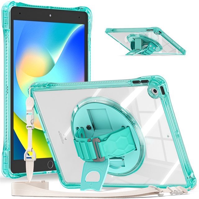 2025 Silicone Shockproof Rugged Tablet Case for iPad 9th Generation 10.2 2021 Three-Layer Hybrid Heavy Duty Tablet Covers Cases