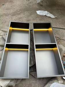 Disesuaikan gaya Modern Stainless Steel kamar mandi <span class=keywords><strong>Shower</strong></span> dinding Niche LED kamar mandi rak tersembunyi Nicho De Ducha - Product Image 3