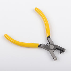 Xinrui Leather Hole Punch <b>Pliers</b> Tool Steel Handle Plastic Belt Making Diy Punching Tool - Product Image 1