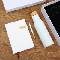 Ensemble cadeau d'entreprise personnalisé avec logo, comprenant un carnet en cuir PU, une tasse et un stylo, pour la reconnaissance et la coopération