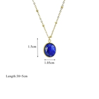Bijoux de mode en acier inoxydable perlé chaîne collier pierre naturelle larme améthyste Rose Quartz collier