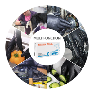 ANBOSON 4Mil 5Mil 6Mil Personalisierte Fabrikhergestellte Latexfreie Puderfreie Schwarze Einweg-Nitrilhandschuhe - Product Image 6