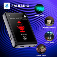 Lecteur MP3/MP4 2,4 pouces dernière génération avec radio Bluetooth, lecteur de livres électroniques et haut-parleur externe.