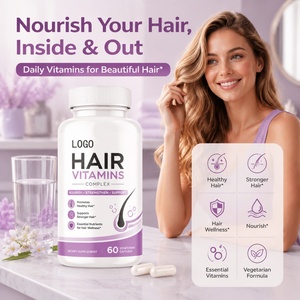 Cápsulas para el Crecimiento del Cabello para Adultos, Gran Venta, Ricas en Biotina, Múltiples Vitaminas, Colágeno, Minerales, Ácido Fólico, Orgánicas, Veganas, Sin Gluten - Product Image 3