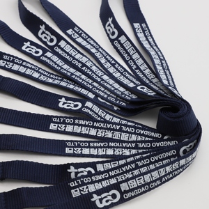 Custom Boeing Lanyard Double Hook Silk Screen Polyester Lanyard Airbus Staff <b>ID</b> <b>Holder</b> Lanyard - Product Image 4