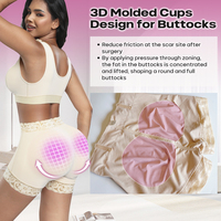 Conjunto de 2 Piezas Fajas Moldeadoras Postoperatorias y Postparto, Estilo Reloj de Arena, Cinturillas y Tops de Sujetador