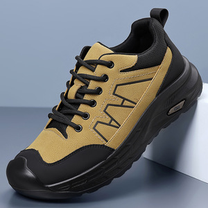 Zapatos de Senderismo para Hombre, Punta Redonda, Parte Superior de Malla, Suela de Goma, Entresuela EVA Anticolisión, para Todas las Estaciones, Uso en Viajes al Aire Libre - Product Image 1