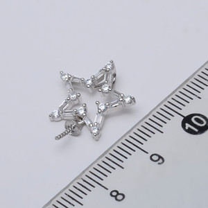 Pendentif en argent S925, 8-14 étoiles, style chinois, collier de perles DIY, base vide, produit semi-fini, perles en vrac, accessoire - Product Image 4