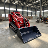 Supplier China Mini Skid Steer Loader Compact Tracked Skid Steer Loader dengan Bucket 0.15m3 untuk Lanskap