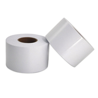 Étiquettes de prix de supermarché d'étiquette thermique de rouleau de papier continu adhésif sans papier de libération de revêtement pour la balance numérique