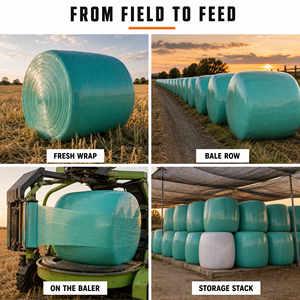 Envoltura de empacadora agrícola con protección UV, Rollo polivinílico, envoltura de ensilaje de alta calidad para protección de pacas de pastos - Product Image 6