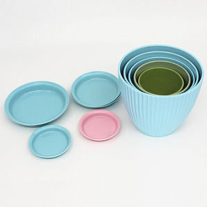 Pots en plastique <span class=keywords><strong>de</strong></span> jardin extérieur <span class=keywords><strong>de</strong></span> haute qualité pots <span class=keywords><strong>de</strong></span> <span class=keywords><strong>fleurs</strong></span> décoratifs en gros avec finition <span class=keywords><strong>de</strong></span> revêtement en poudre pour plantes - Product Image 5