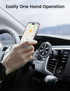 Support de téléphone pour grille d'aération, crochet métallique, absorption des chocs, stable, réglable, universel, GPS, alliage de zinc, support rotatif à <span class=keywords><strong>360</strong></span> degrés - Product Image 5