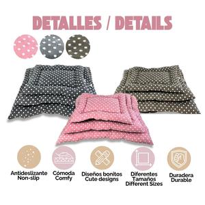 Cuccia morbida per cani e gatti Yommy, stile culla, con motivo a pois, per uso interno. - Product Image 6