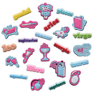 Gran oferta, abalorios de zapatos Aries Gemini <span class=keywords><strong>Capricornio</strong></span>, Serie de doce constelaciones, accesorios para zapatos DIY para zuecos, abalorios aptos para pulseras - Product Image 3