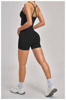 Veste de sport pour femme, ensemble de yoga sans couture, haut court de sport à dos en I, short sans couture taille haute, tenue d'entraînement