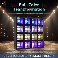 Matrice de lumière LED RGB 16*20W 4*4 4-en-1 IP20 avec plaque auxiliaire DMX et contrôle vocal pour DJ, discothèque, bar, spectacle en direct, hôtel, éclairage de scène JZ1620L