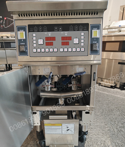 Friteuse à gaz OFG-H126 de haute qualité en acier inoxydable pour poulet / friteuse professionnelle pour remorque alimentaire avec système de filtration d'huile - Product Image 2