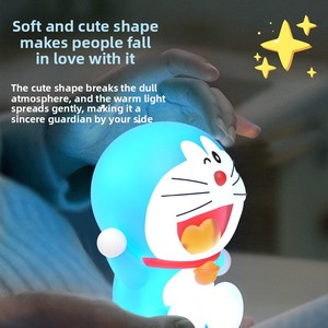 Cartoon Doraemon Silicone Socket-Powered <strong>Night</strong> <strong>Light</strong> <strong>Childrens</strong> Gift Soft Pat Lamp Button-Controlled 10,000 Hours Lifespan <strong>Light</strong> - Product Image 2