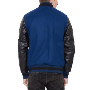 Veste universitaire pour homme en laine brodée de qualité supérieure, style streetwear, avec col montant et logo frontal, couleurs et tailles personnalisables - Product Image 4