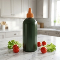 Vente directe usine – Bouteille Graza 500ml 750ml, bouteille souple en plastique mat personnalisée avec bouchon verseur pour huile d'olive et beurre de cacahuète, certifiée FDA
