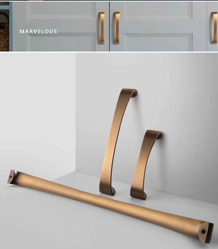 EADER Wonderful line yellow bronze European cabinet handle modern simple design cabinet handle