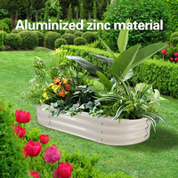 Jardinières de jardin ovales modulaires au design moderne, kit de pots de fleurs artificielles pour la maison et l'extérieur