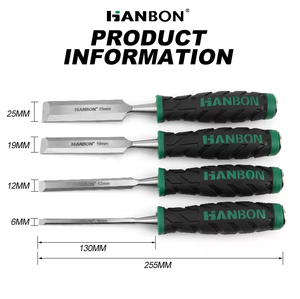 High Quality Carpenter Chisel <b>Hand</b> <b>Tools</b> Wood Turning Chisels 6/12/19/25mm 4PCS Carving Set 132201 Wood Turning Chisels 132201 - Product Image 5