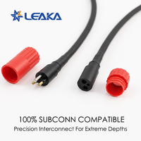 Connecteur micro-circulaire 2 broches compatible SubConn, mâle-femelle, 10A 300V IP69K 7000m, en acier inoxydable plaqué or, étanche pour usage marin