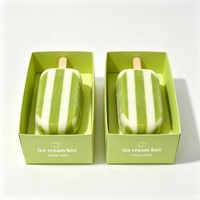 Boîte d'emballage écologique en carton blanc pour bâtonnets de crème glacée avec fenêtre transparente en PET pour les glaces et desserts, idéale pour les magasins et les plateaux alimentaires
