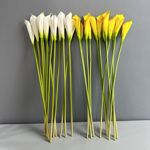 Nouvelle fleur artificielle de lys calla en PU de style chinois pour la décoration de mariage, la décoration intérieure, la photographie en extérieur, design EV <span class=keywords><strong>Arum</strong></span> bouclé - Product Image 3