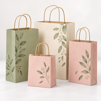 Sac en papier kraft brun écologique avec poignée torsadée, design vierge, pour emballage cadeau, vente en gros