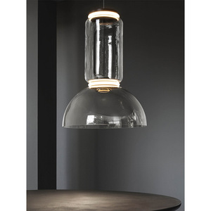 Lámpara de Araña de Vidrio Moderna para Restaurante Italiano, Diseño Único para Escaleras de Techo Alto, Sala de Estar, Dúplex y Villa - Product Image 1