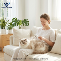 Sisir Semprot Hewan Peliharaan Elektronik USB Rechargeable Steam Mist untuk Kucing Anjing dengan Layar LED, Bulu Jarum Padat, Anti Kusut, dan Perawatan
